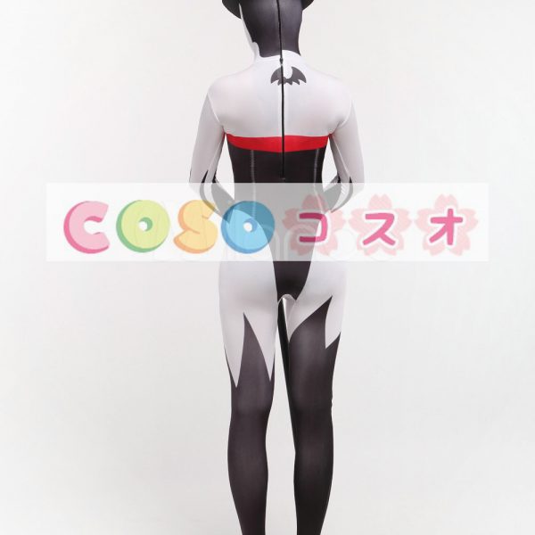 全身タイツ　悪魔　ユニセックス　大人用　コスチューム　カラーブロック　開口部のない全身タイツ　人気―taitsu-tights0188