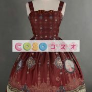 ロリィタワンピース　可愛い　合成繊維　パーティー　リボン　プリント柄　 ―Lolita0021 5