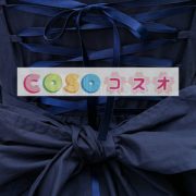 ディープブルー　ロリィタワンピース　半袖　折り襟　レーストリム ―Lolita0056 5