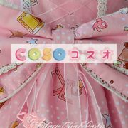 ピンク　ジャンパースカート　ロリィタ　レースアップ　レーストリム　コットン　リボン ―Lolita0072 5