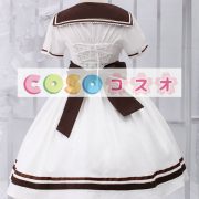 ロリィタ服　ホワイト　ワンピース　セーラースタイル　半袖　リボン ―Lolita0087 5