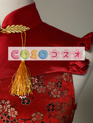 ロリータ服 ワンピース レッド ドレス コットン スィート カジュアル ―Lolita0150