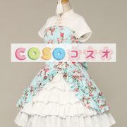 ロリータ衣装，ワンピース　新作　オリジナル　中国風　カスケードフリル　花柄　高品質 ―Lolita0165 5