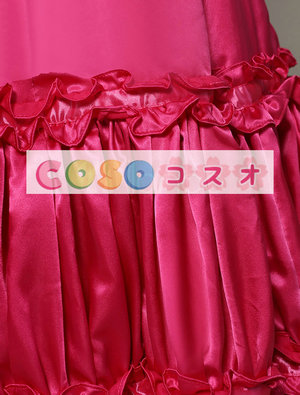 ロリータ服 ワンピース ローズレッド ドレス コットン エレガント&ラグジャリー カジュアル ―Lolita0189