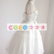 ロリータ服 ワンピース エクリュホワイト ストッキング シフォン ノースリーブ ―Lolita0285 5 ロリータ服 ワンピース エクリュホワイト ストッキング シフォン ノースリーブ ―Lolita0285 5