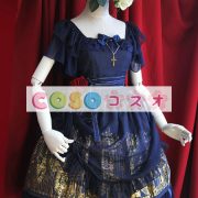 ロリータ服　全４色　ワンピース　半袖　メイド風　リボン　スクエアネック　 ―Lolita0334 5