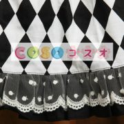ロリータ服，ジャンパースカート　ブラック×ホワイト　新作　リボン付き　 ―Lolita0354 5