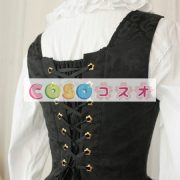 ロリータジャンパースカート　ブラック　リボン　ゴシック　コットン　 ―Lolita0366 4