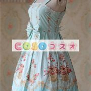 ロリィタジャンパースカート　カジュアル　可愛い　コットン　プリント付き　スクエアネック　 ―Lolita0407 5