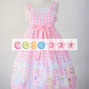 ロリータジャンパースカート　編み上げ　可愛い　綿混紡　 ―Lolita0568 5