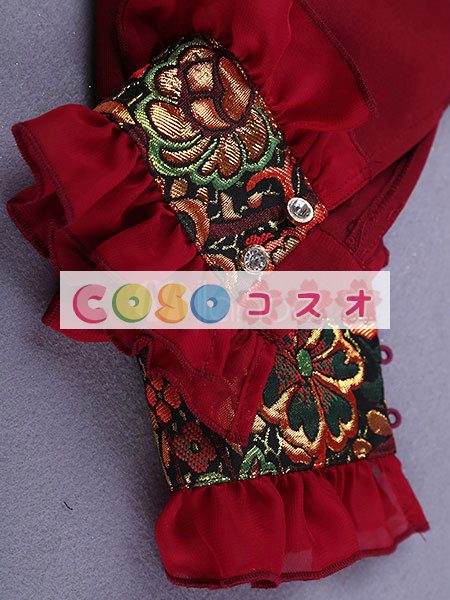 ロリータ服 ワンピース ワインレッド ボディコン ドレス 合成繊維 可愛い 長袖 ポートレイトネック ビーズ カジュアル ―Lolita0576