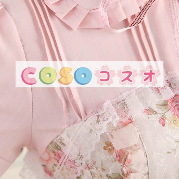 甘いピンクのレース バラ プリント ジャンパー スカート ―Lolita0613