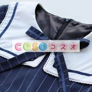 ロリータ服　ワンピース　ネイビーブルー　チュニック　ドレス　合成繊維　可愛い　長袖　ジュエルネック　リボン　パーティー　 ―Lolita0653 5