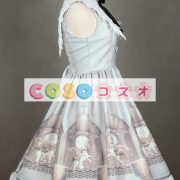 ロリィタジャンパースカート　リボン　可愛い　合成繊維　パーティー　プリント柄　 ―Lolita0667 5