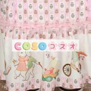 ロリータジャンパースカート　ピンク　可愛い　綿混紡　 ―Lolita0693 5