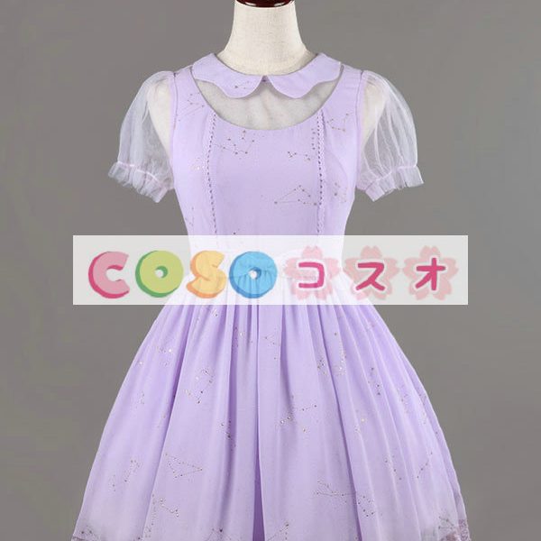 ロリータ服 ワンピース レース ドレス シフォン スィート リボン カジュアル ―Lolita0097