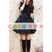 ロリータ服 ワンピース 単色 ドレス ポリエステル スィート 半袖 Uネック 刺繍入り カジュアル ―Lolita0104 5 ロリータ服 ワンピース 単色 ドレス ポリエステル スィート 半袖 Uネック 刺繍入り カジュアル ―Lolita0104 5