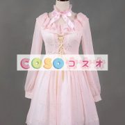ロリータ服　ワンピース　単色　ドレス　シフォン　スィート　結び　カジュアル　 ―Lolita0090 5