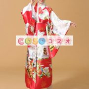 青多色着物花プリント シルク日本大人用コスプレ衣装―festival-0661 5