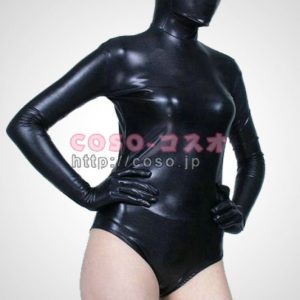 透明人間 ハーフボディー　ブラック　コスチューム　全身タイツ―2taitsu0011