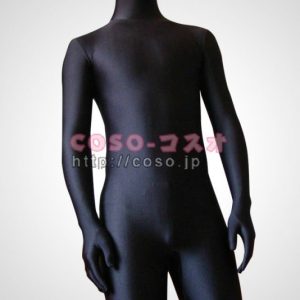 通販 伸縮性いい　ブラック ライクラ 全身タイツくん―3taitsu0001