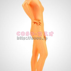 全身タイツ 透明人間 オレンジ　ライクラ　スパンデックス　―3taitsu0017