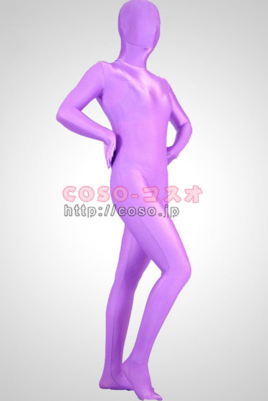 全身タイツ 透明人間 紫色　ライクラ　透明人間　タイツ　全身―3taitsu0073