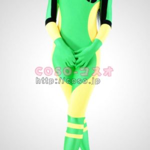 透明人間 グリーン　ライクラ　コスチューム　マスクなし―3taitsu0114