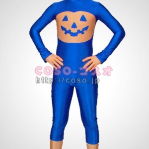 透明人間 ブルー　ライクラ　ハロウィン用　全身タイツ―3taitsu0122