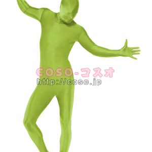 わさび色　ライクラ＆スパンデックス全身タイツ―3taitsu0151