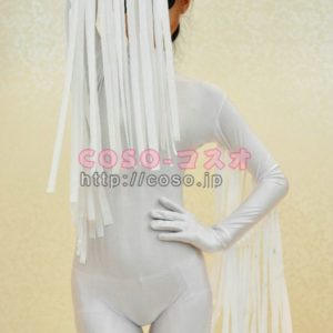 2014新作 全身タイツファッション　タッセル装飾　ホワイトライクラ―3taitsu0164