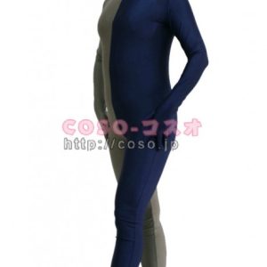 パッチワーク　マジックマン　ダークブルー＆ダークグレー　ライクラ＆スパンデックス―3taitsu0197