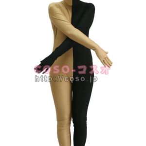 パッチワーク　マジックマン　ブラック＆シャンパー　ライクラ＆スパンデックス―3taitsu0205
