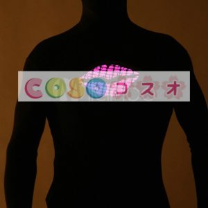全身タイツ，唇　光を出す　ブラック　大人用　ユニセックス　蛍光　―taitsu-tights1156