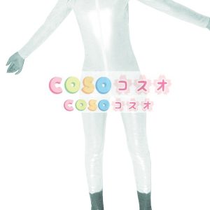 ★スパンデックスゼンタイフェア★　全身タイツ　ＰＶＣ素材 　白―taitsu-tights1416