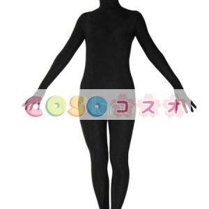 全身タイツ　単色　黒い　大人用　開口部のない　変装コスチューム―taitsu-tights0072