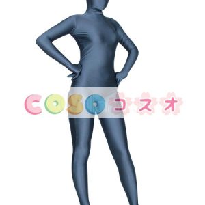 全身タイツ　ディープブルー　オーダーメイド可能　大人用　開口部のない―taitsu-tights0107