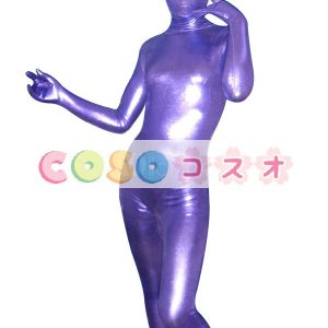 全身タイツ　パープル　新作　コスチューム衣装　ユニセックス　大人用―taitsu-tights0641