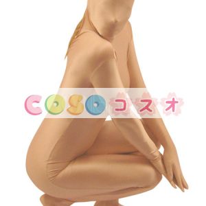 全身タイツ，ベージュ　単色　開口部のない全身タイツ　大人用　変装コスチューム　ユニセックス　　―taitsu-tights0011