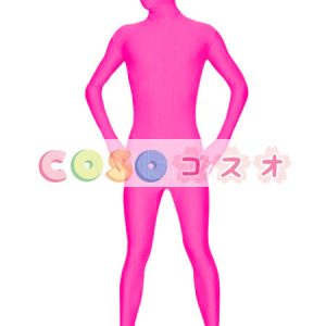 全身タイツ　ローズレッド　ユニセックス　大人用　ボディスーツ　ライクラ・スパンデックス　ジャンプスーツ　フルボディ　―taitsu-tights0260