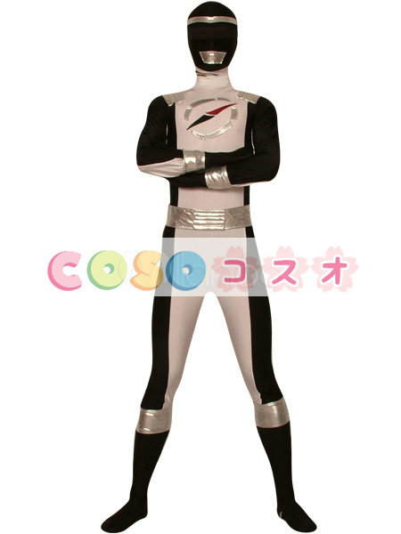 全身タイツ，カラーブロック　ユニセックス　戦闘員　大人用　開口部のない全身タイツ　仮装コスチューム　―taitsu-tights0631