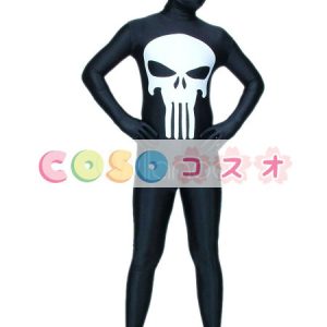 全身タイツ，ブラック　カラーブロック　ユニセックス　大人用　開口部のない全身タイツ　仮装コスチューム―taitsu-tights1048