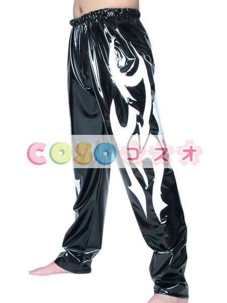 全身タイツ　レスリング　PVC　ズボン　ブラック　男性用　大人用　コスチューム　パンツ―taitsu-tights1140