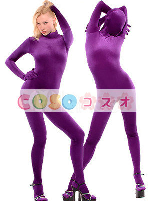 キャットスーツ　コスチューム（紫）―taitsu-tights0093 1