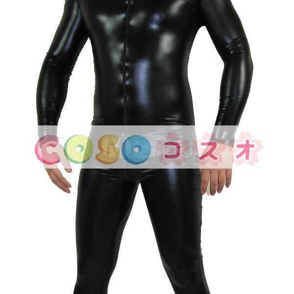 全身タイツ，ブラック　メタリック　コスチューム衣装　男性用―taitsu-tights0003 1