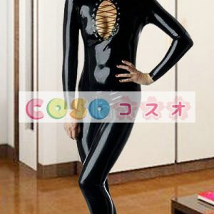 全身タイツ，女性用　キャットスーツ　コスチューム　仮装　ブラック―taitsu-tights0575