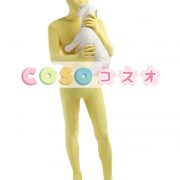 全身タイツ，イエロー　単色　開口部のない全身タイツ　大人用　変装コスチューム　ユニセックス　―taitsu-tights0974