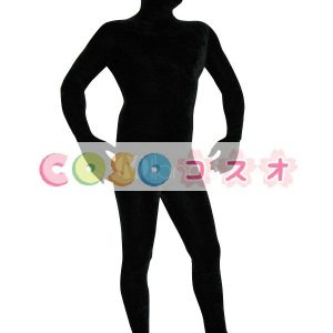 全身タイツ，黒い　単色　大人用　目が開いている全身タイツ　ユニセックス　変装コスチューム―taitsu-tights0332