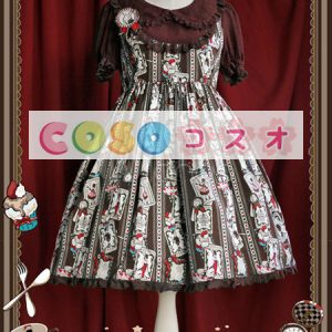 ロリータ服　OP　ワンピース　ウサギ柄　ロリータファッション ―Lolita0013