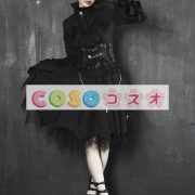 ロリータ服　スカート　ブラック　ゴシック　単色　レース　 ―Lolita0083